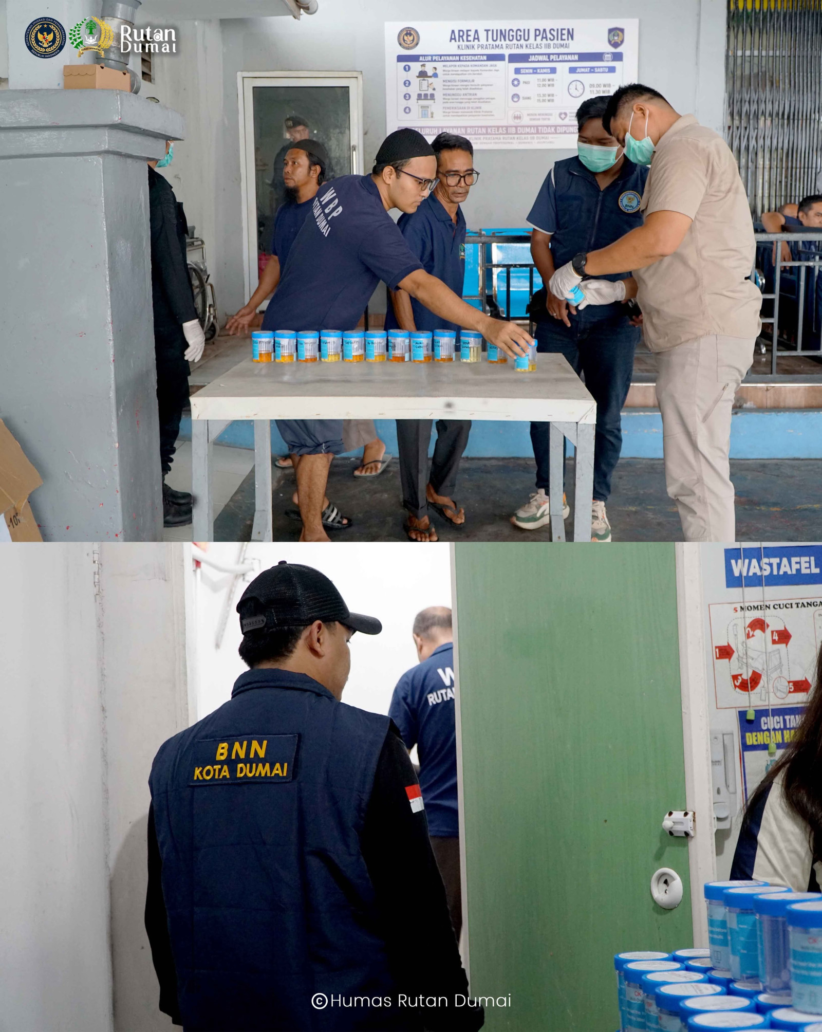 Razia Gabungan Digelar, Rutan Dumai Periksa Kamar Hunian dan Tes Urine Warga Binaan
